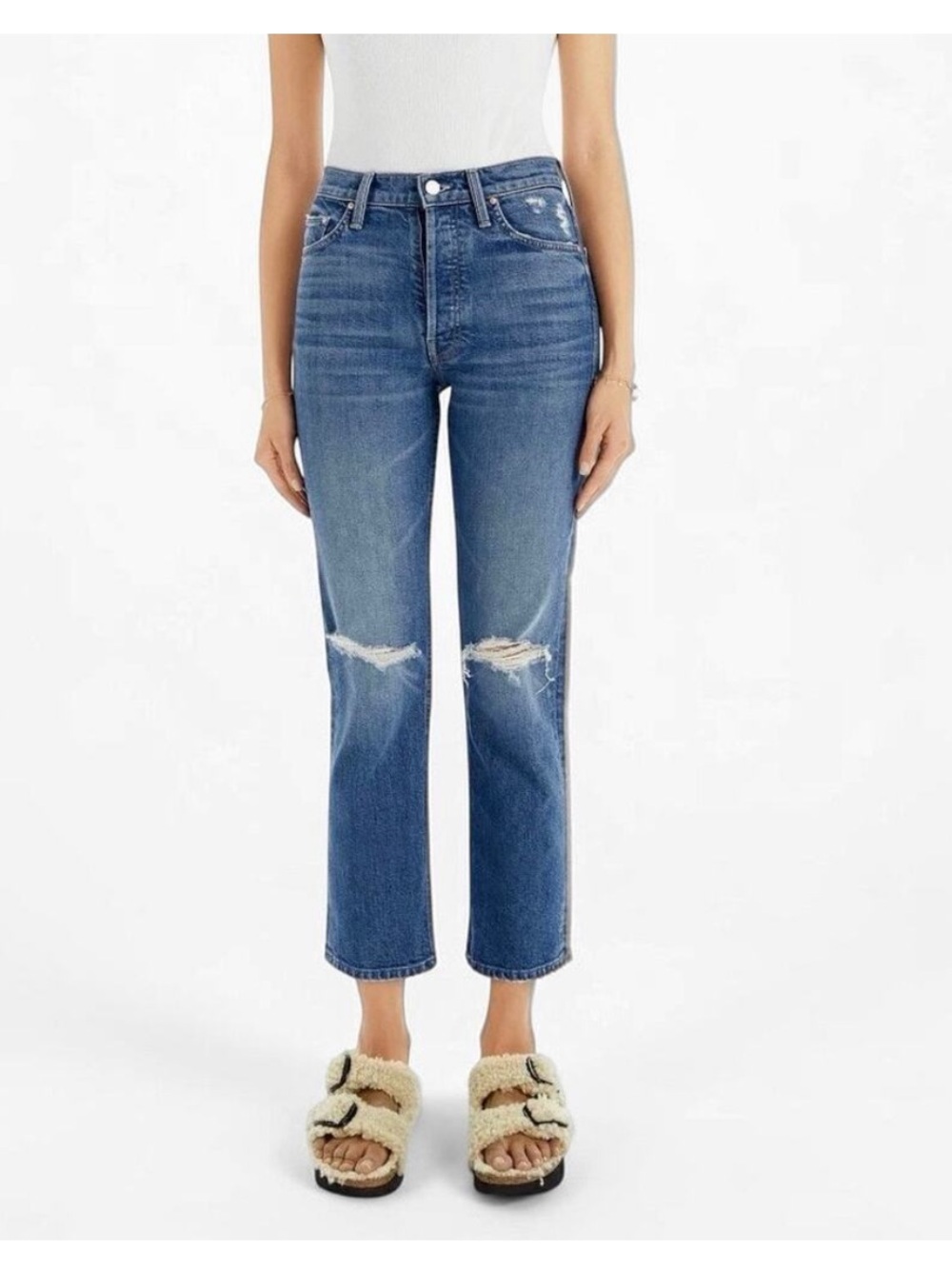 MOTHER The Tomcat Jean in Playing With Scissors Blue Size 24